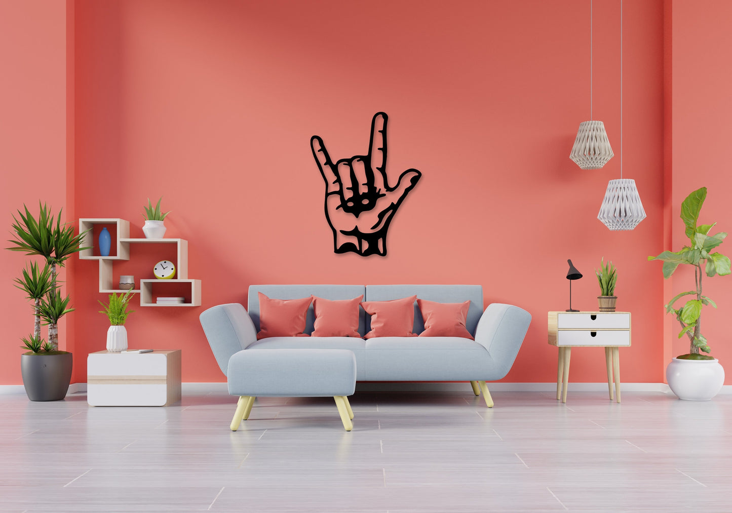 Rock On Hand Wooden Sign Home Decor