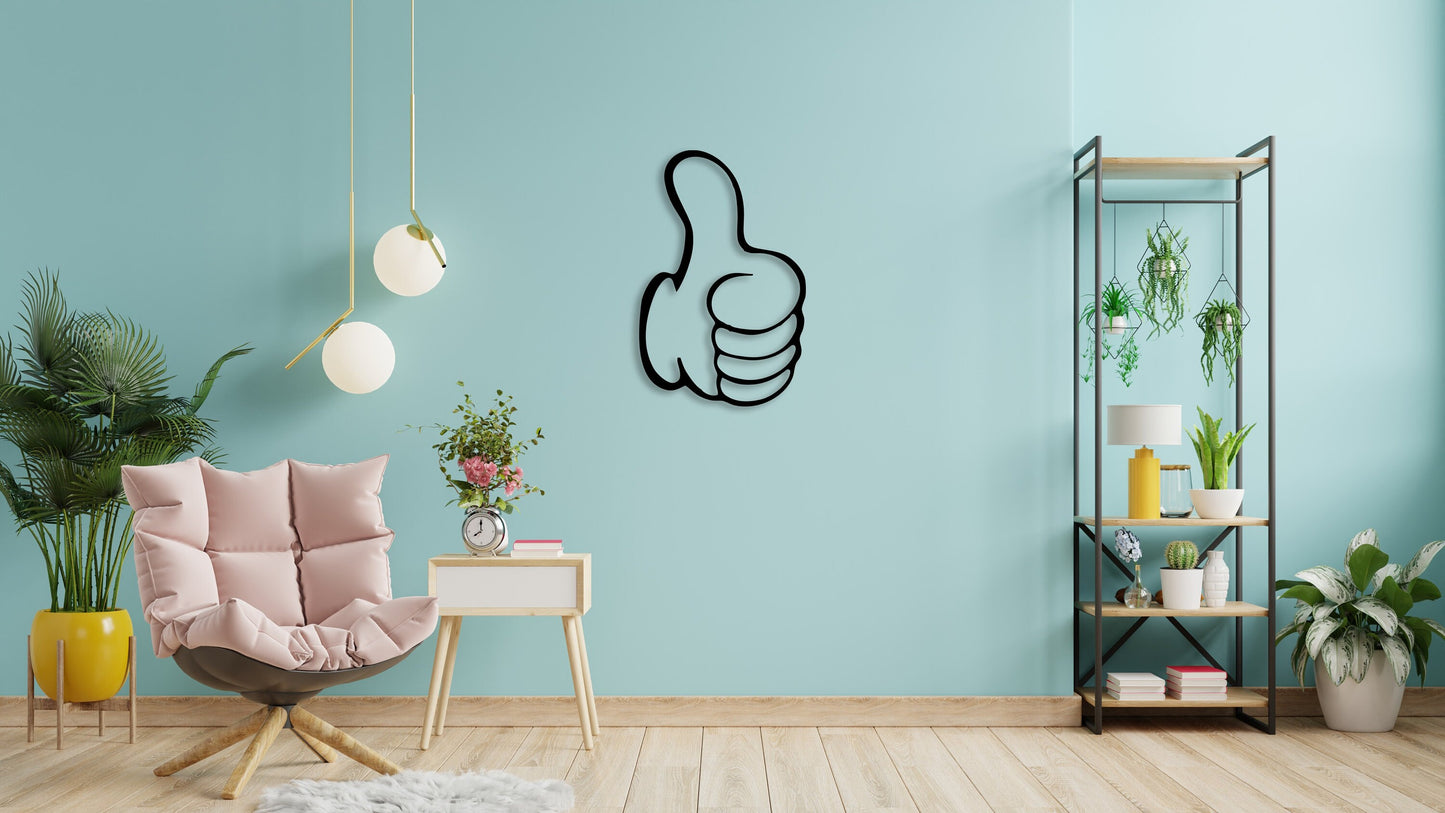 Thumbs Up Metal Sign Home Decor