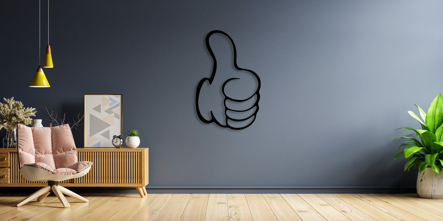 Thumbs Up Metal Sign Home Decor
