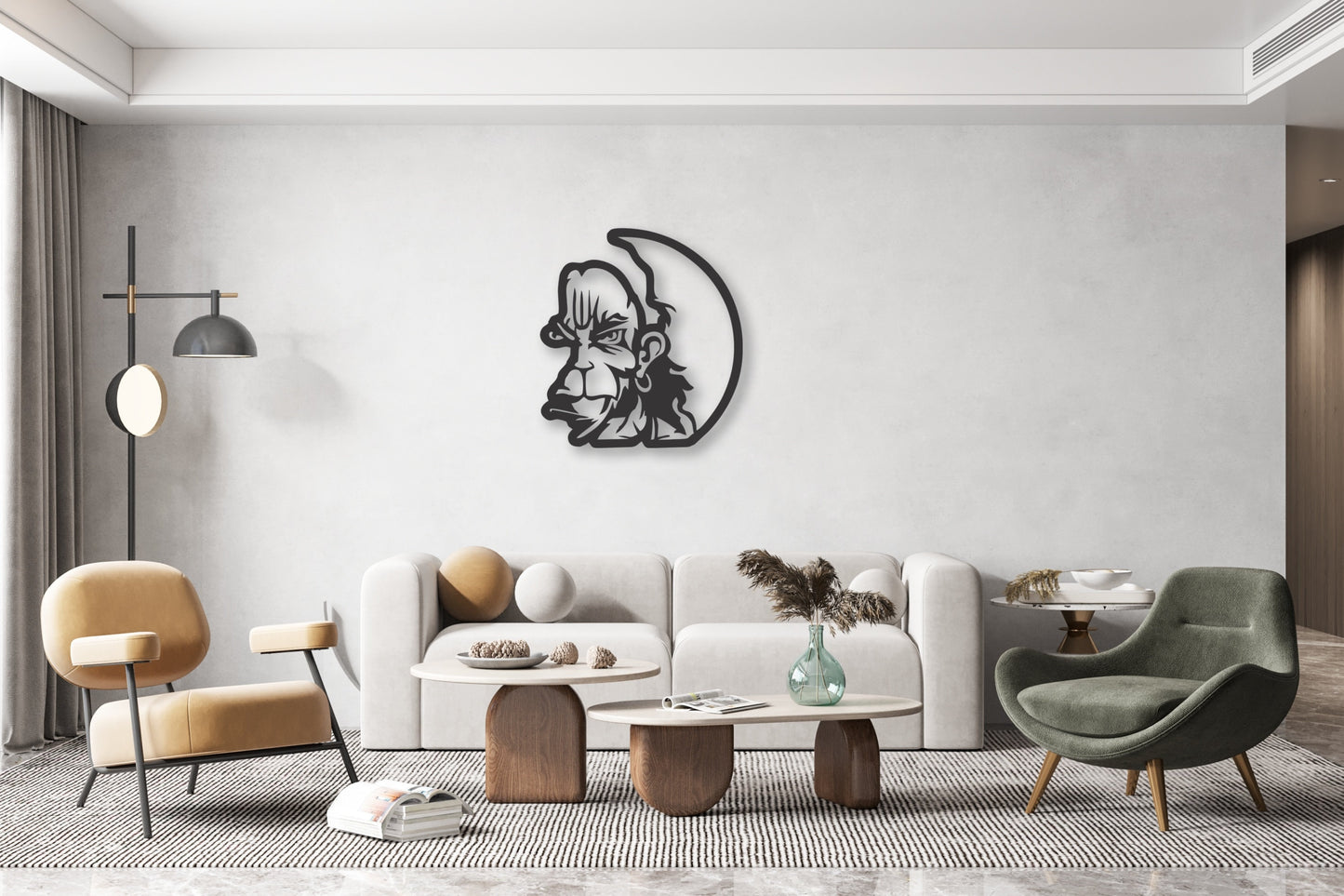 Lord Hanuman Metal Wall Hanging