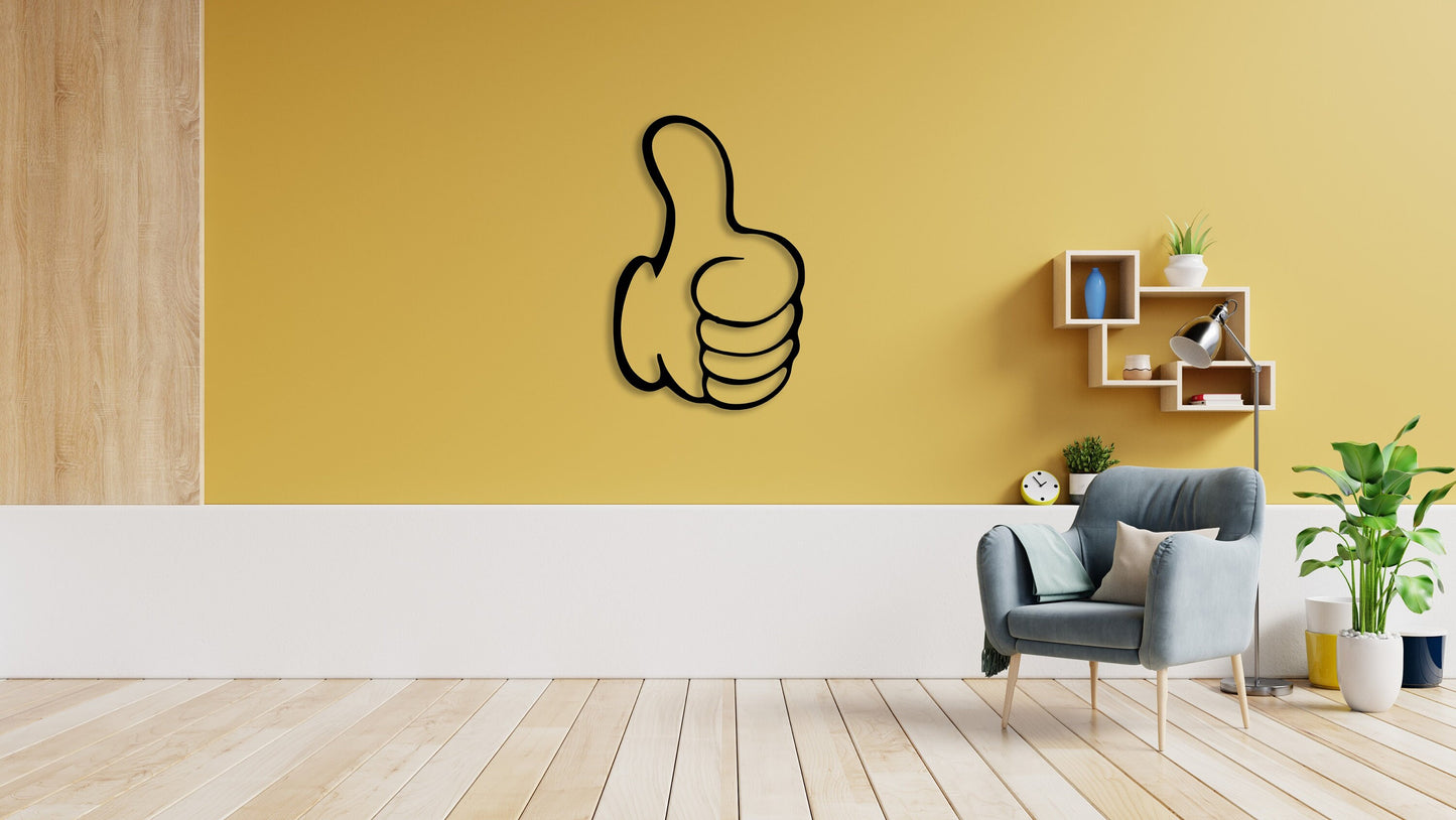 Thumbs Up Metal Sign Home Decor