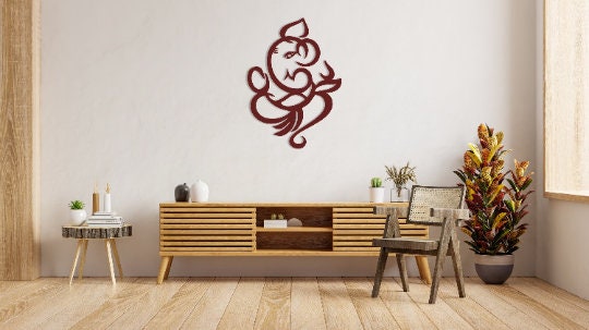 Ganesh Wooden Wall Hanging