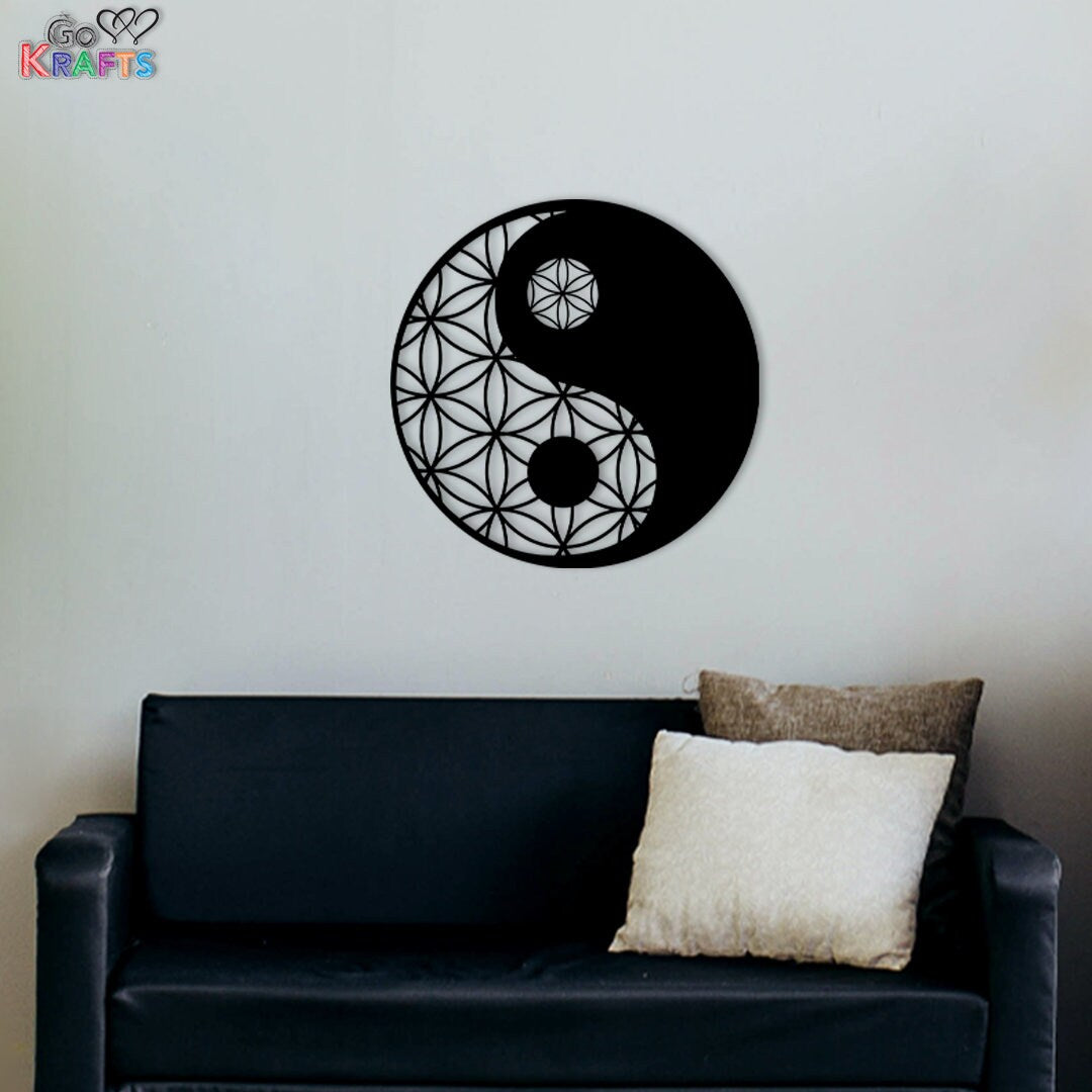 Yin Yang Metal Wall Art Home Decor