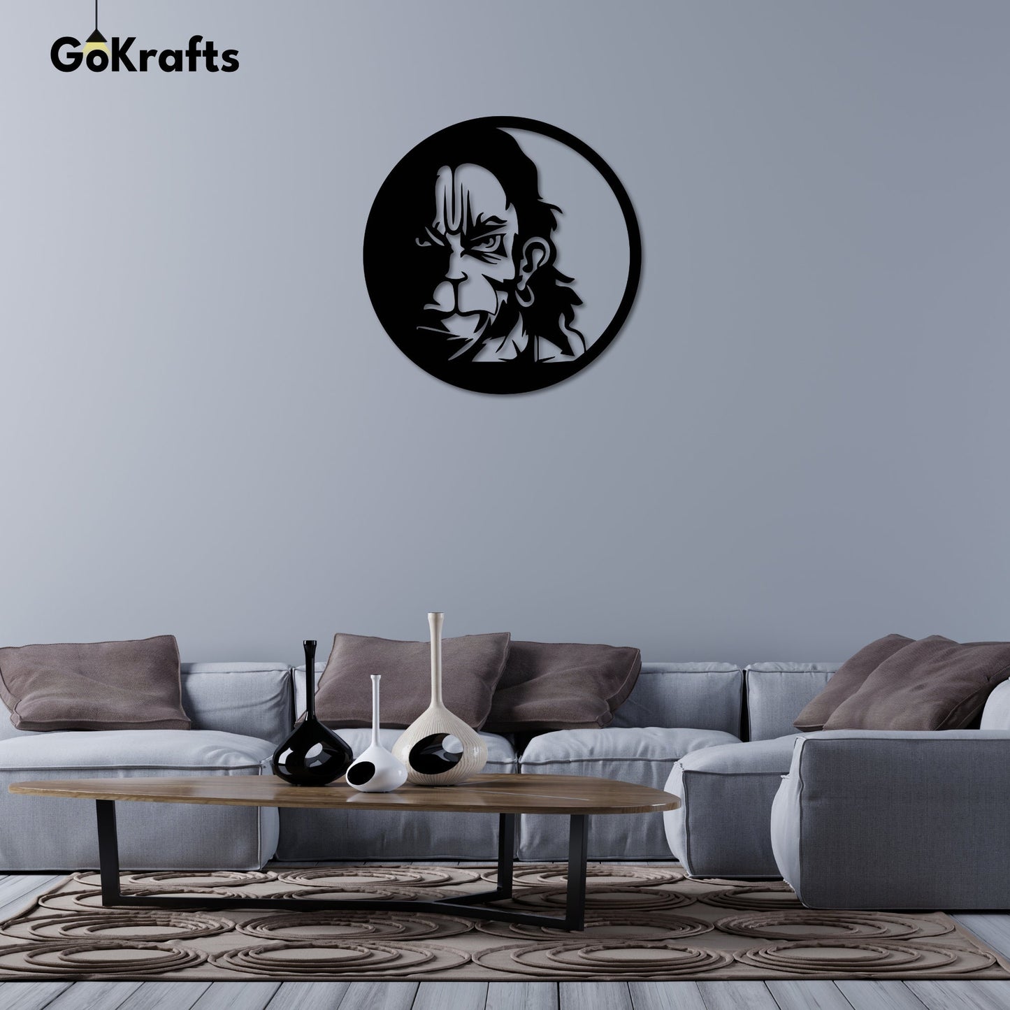 Lord Hanuman Metal Wall Decor