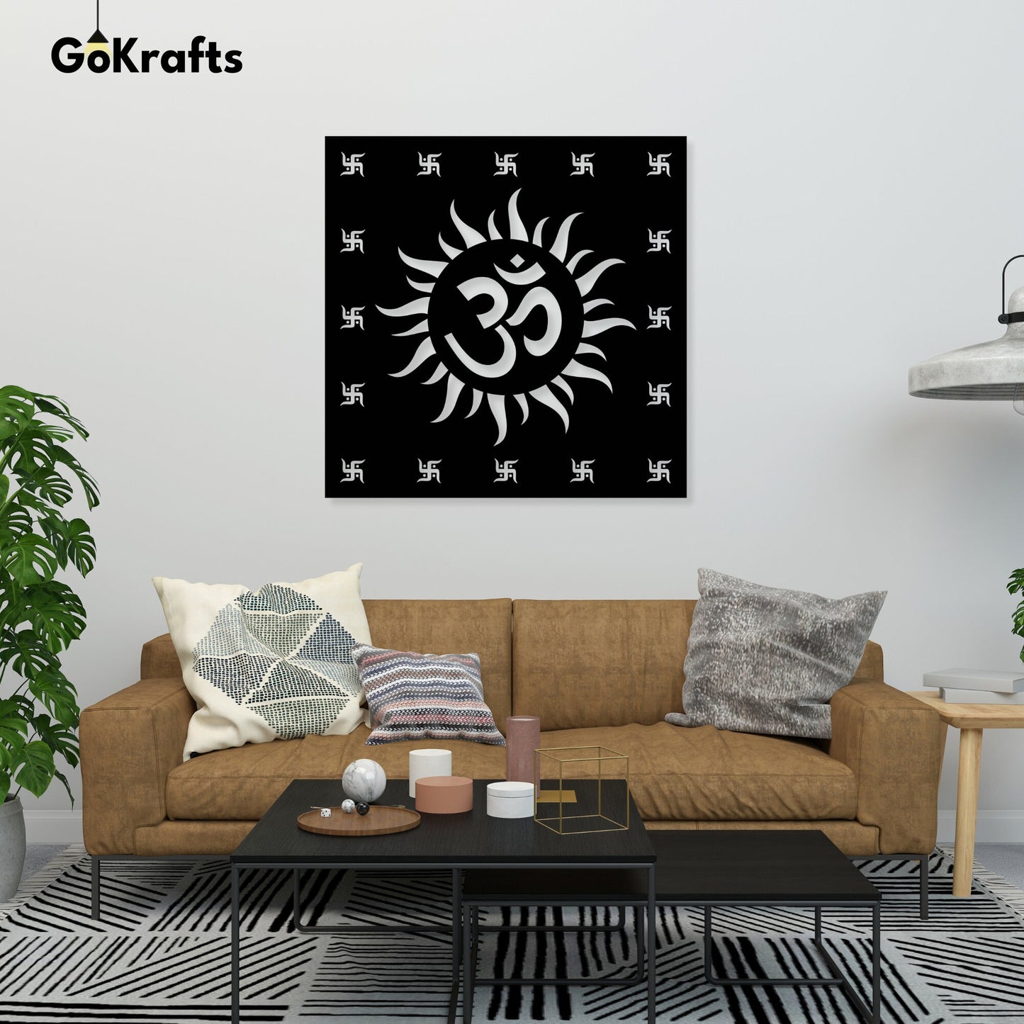 Om Sign Wall Art Decor Hanging
