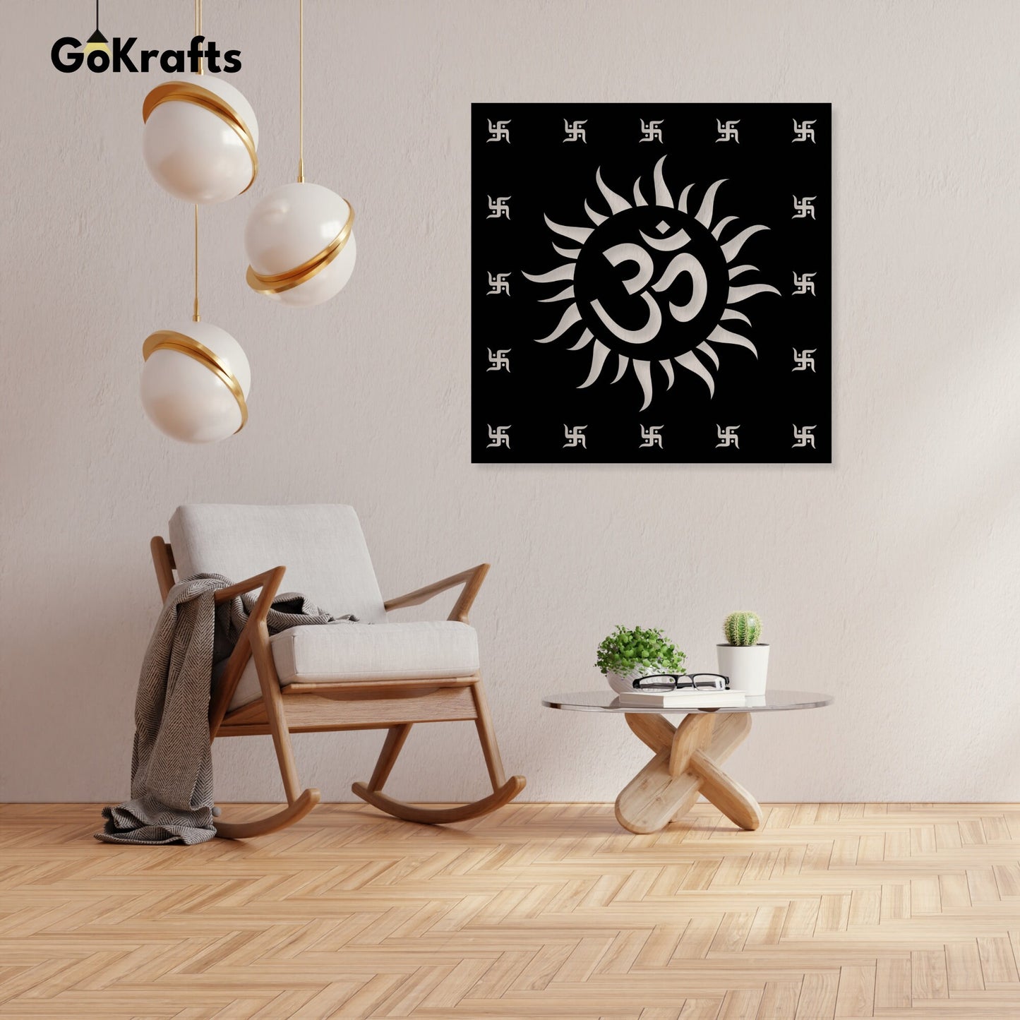 Om Sign Wall Art Decor Hanging