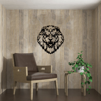 Beautiful Lion Head Design Metal Wall Hanging