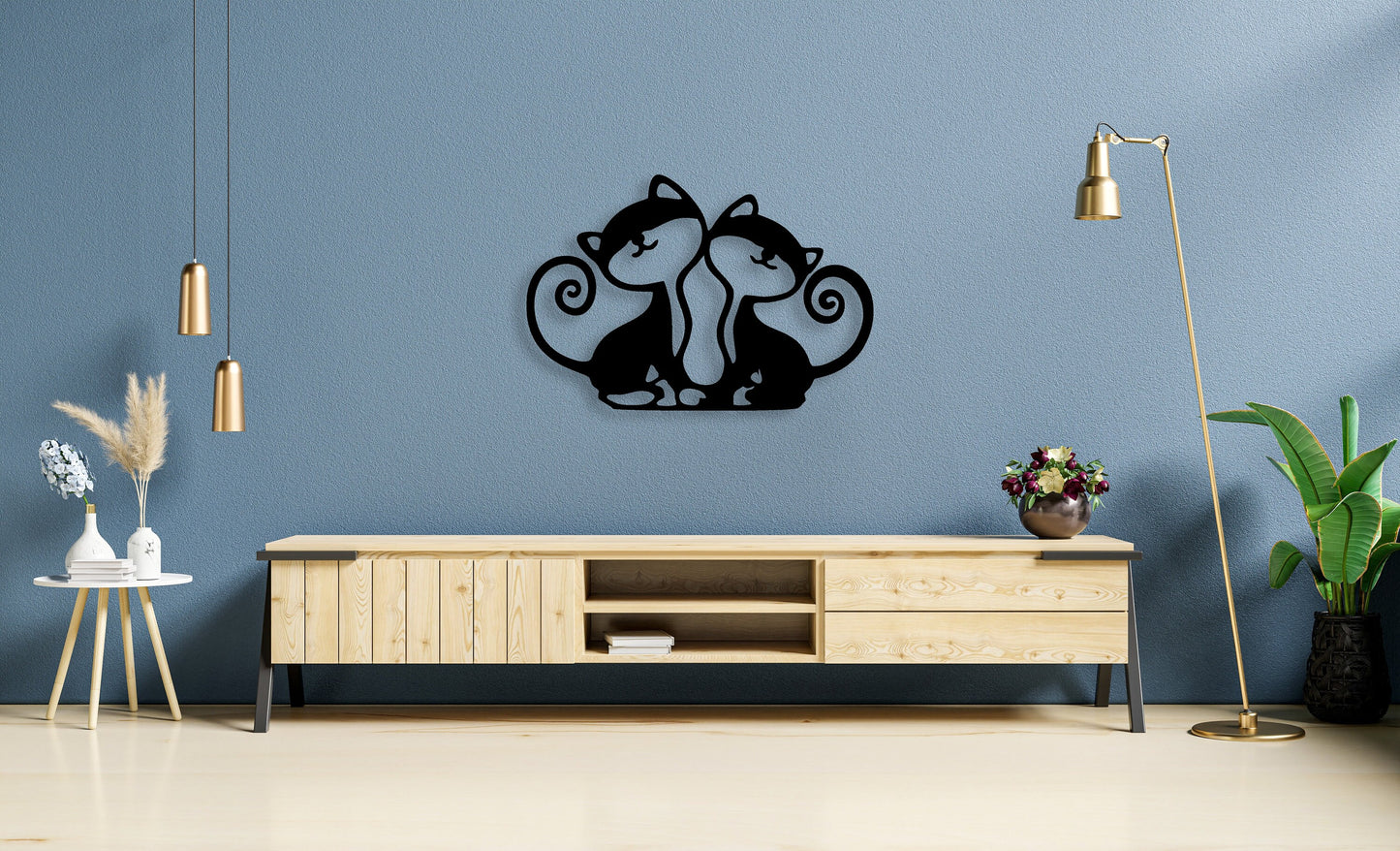Cats Love Wood Sign