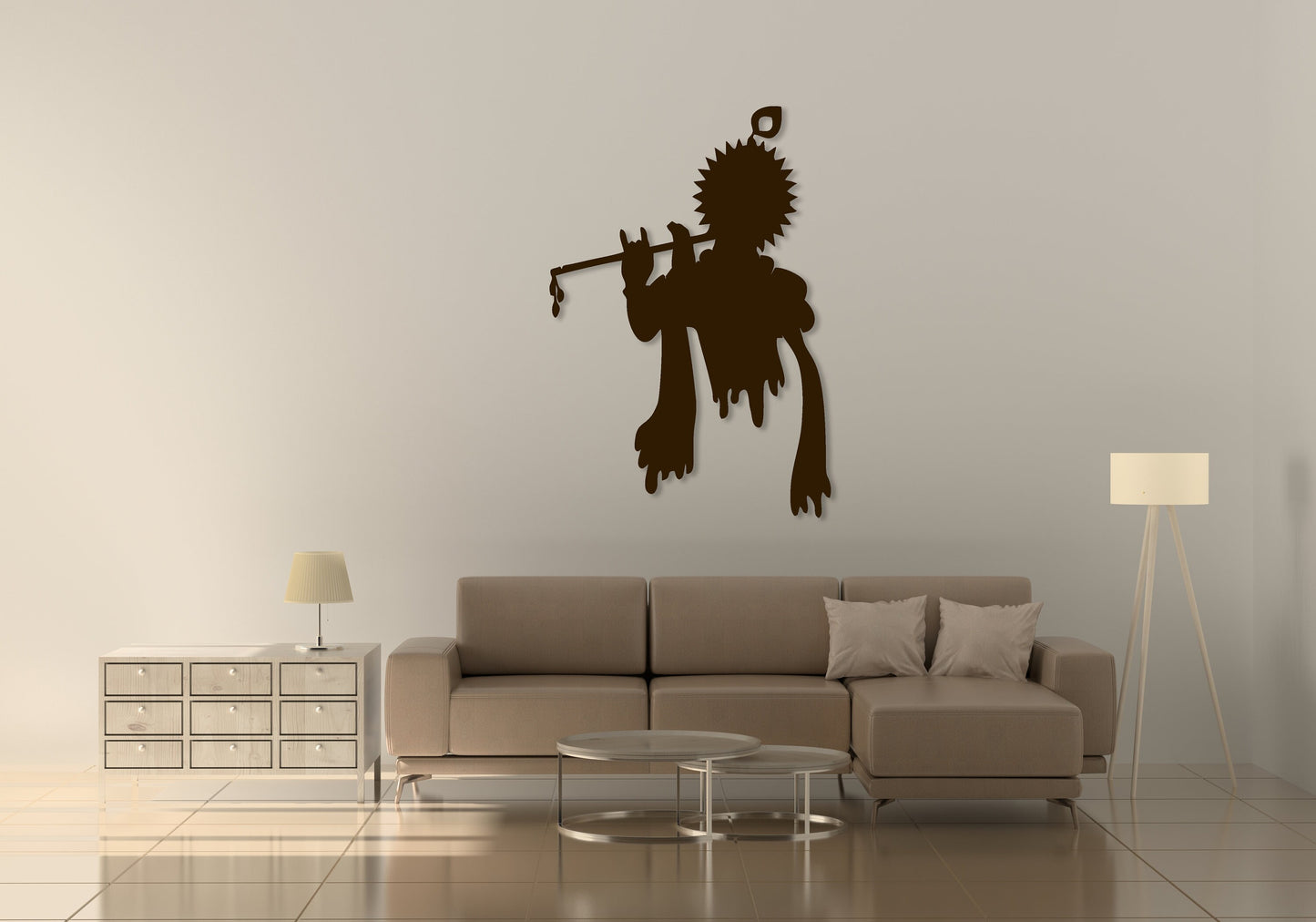 Krishna Metal Wall Art Hanging