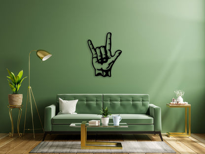Rock On Hand Wooden Sign Home Decor