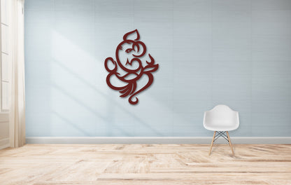Ganesha Metal Statue Wall Art Decor