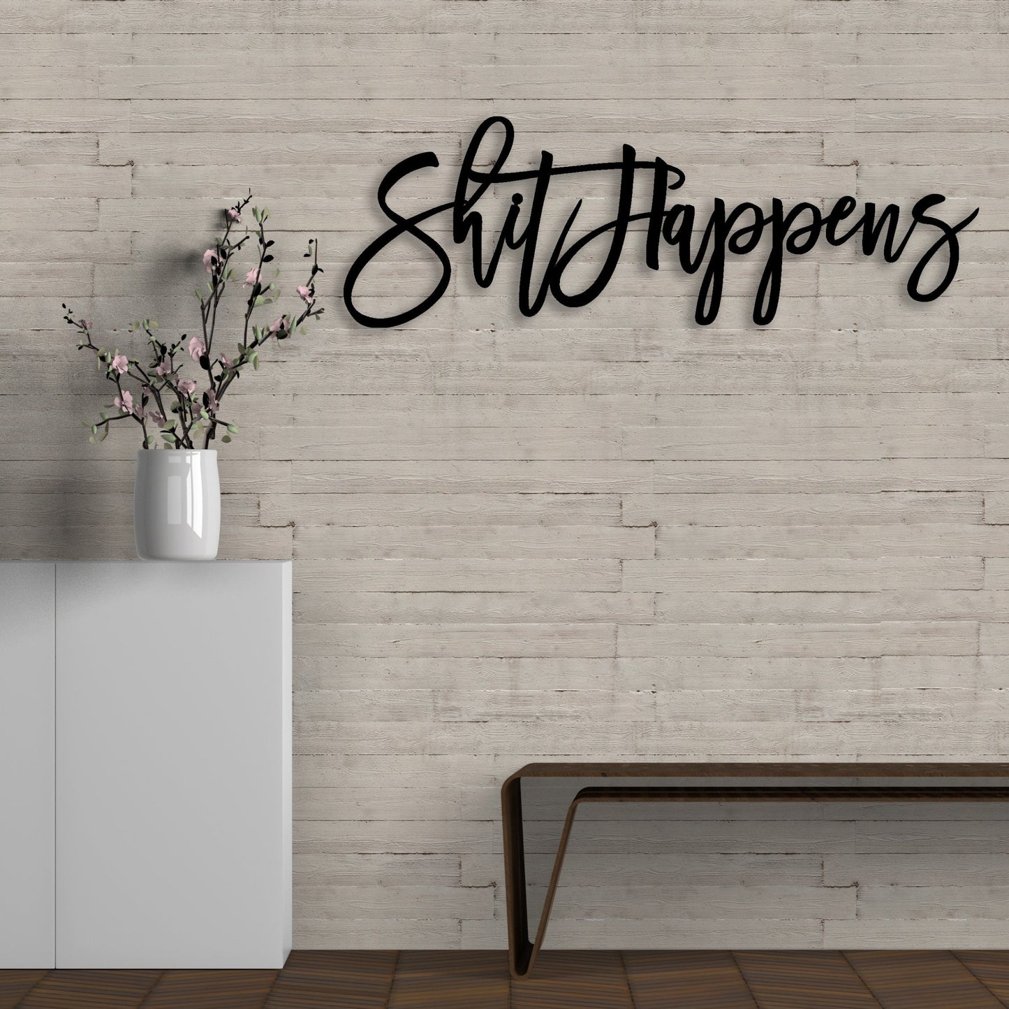 Shit Happens Metal Sign Wall Hanging