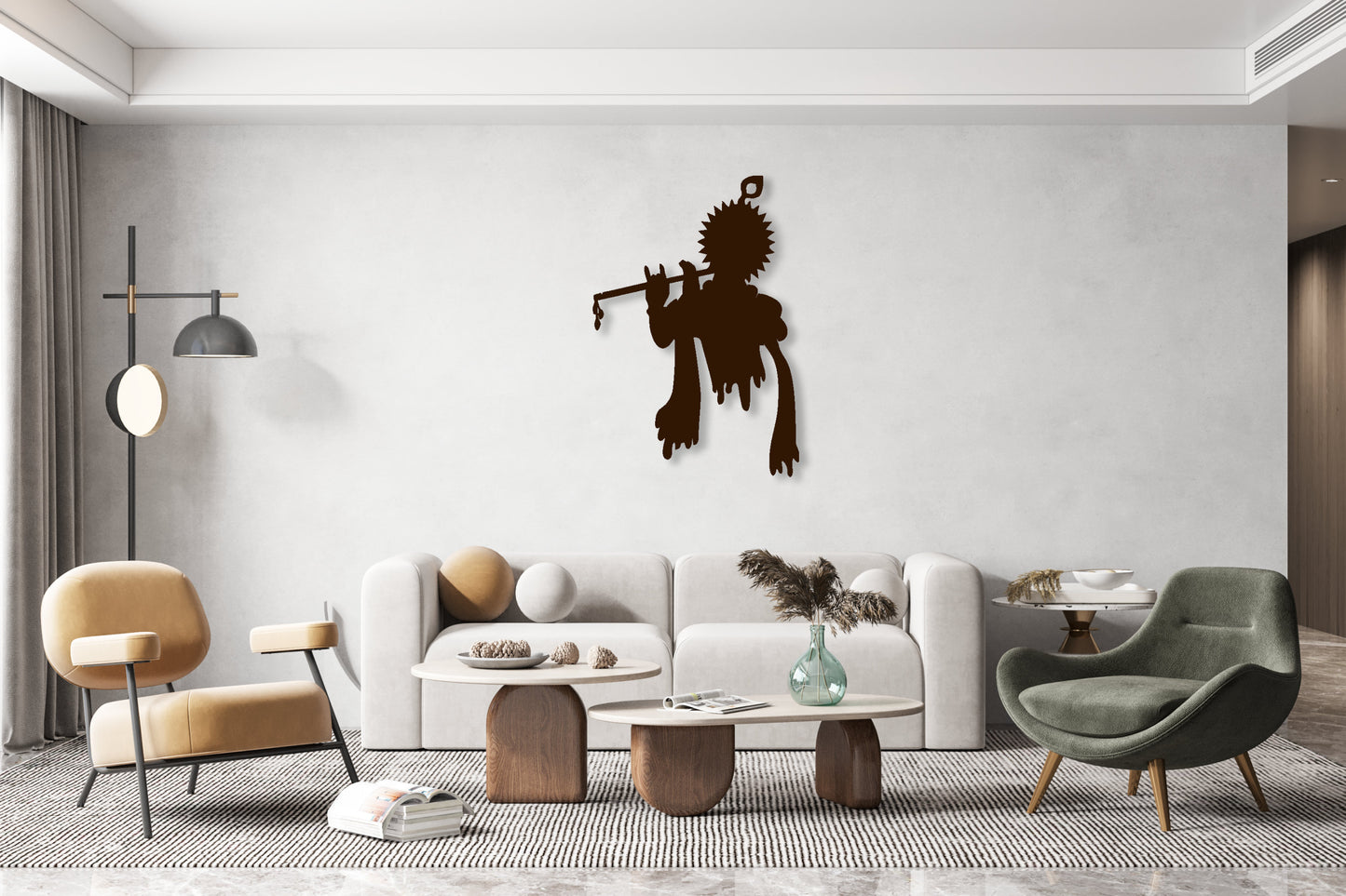 Krishna Metal Wall Art Hanging