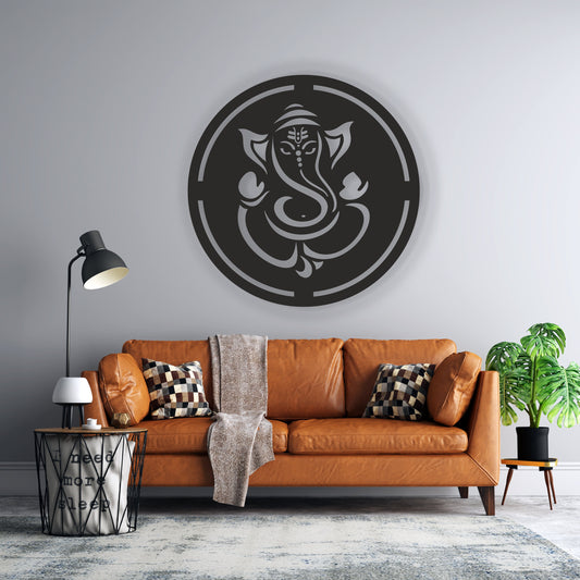 Ganesha Metal Statue Wall Decor
