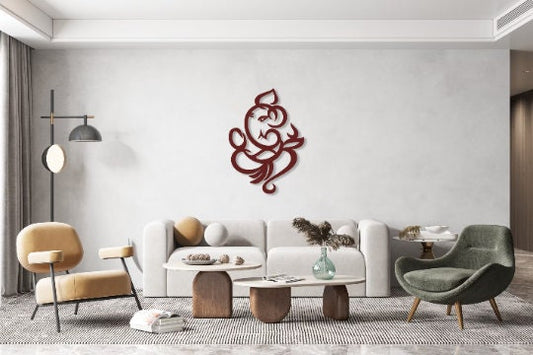 Ganesh Wooden Wall Hanging
