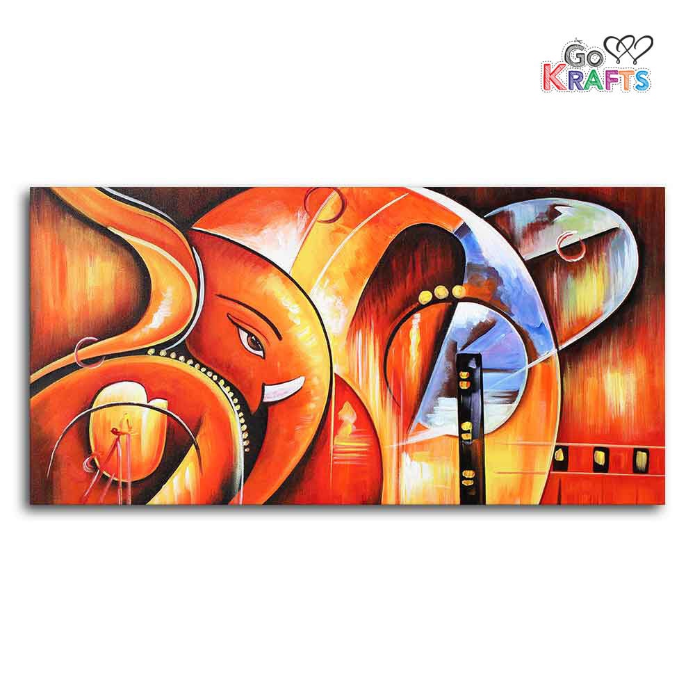 Lord Ganesha Modern Art Premium Wall Art Painting