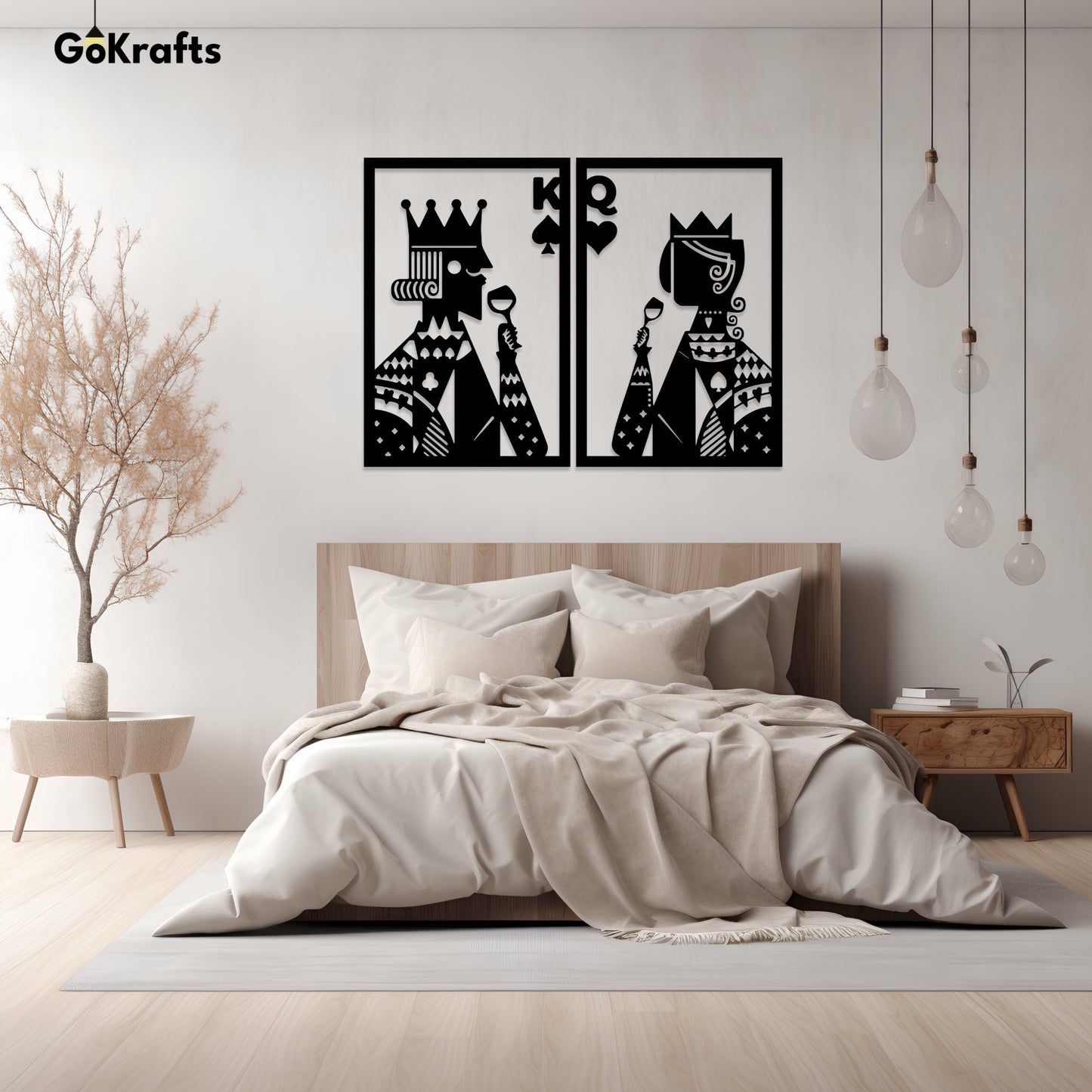 King , Queen & Jack Metal Wall Art Hanging