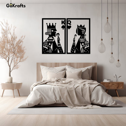 King , Queen & Jack Metal Wall Art Hanging