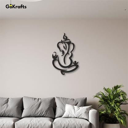 Abstract Ganesha Metal Statue Wall Decor