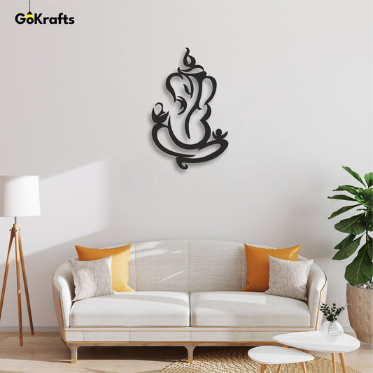 Abstract Ganesha Metal Statue Wall Decor