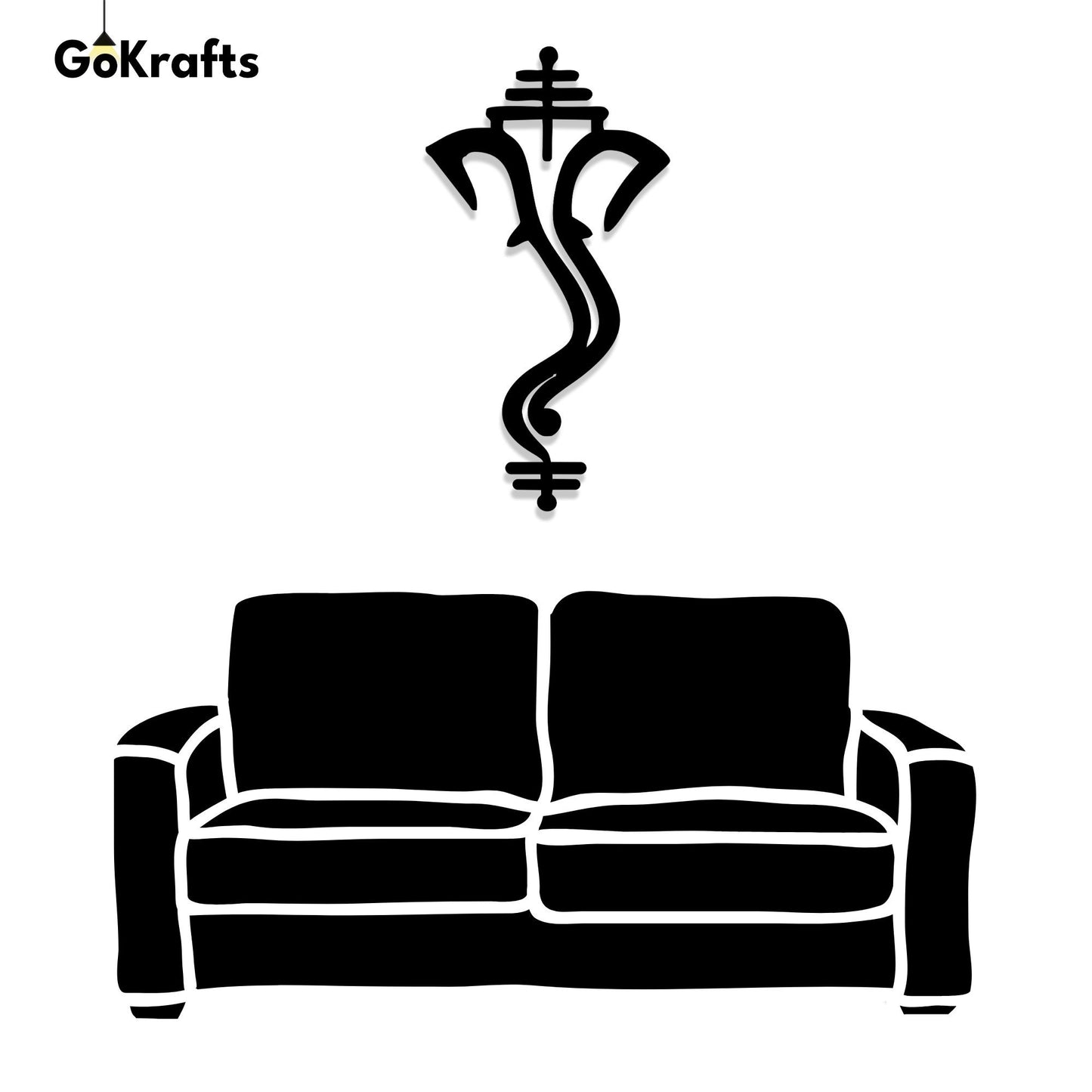 Ganesh Face Metal Wall Art Home Decor