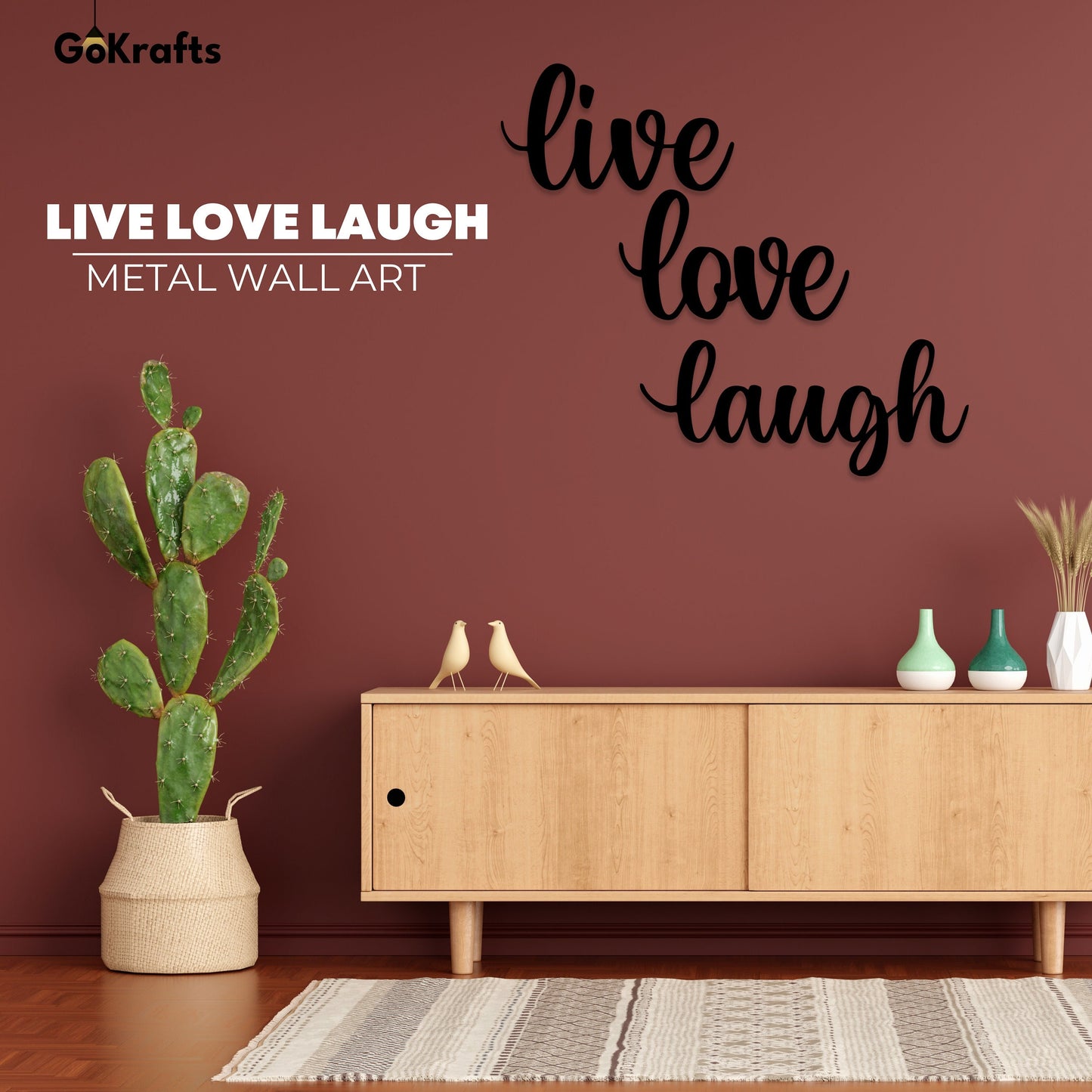 Live Laugh Love  Metal Wall Art Home Decor