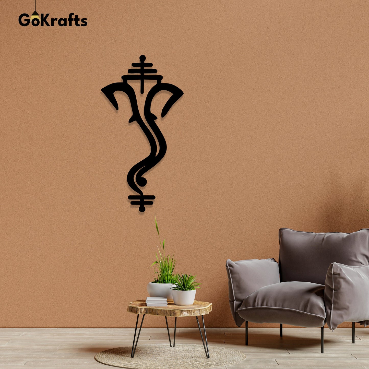 Ganesh Face Metal Wall Art Home Decor