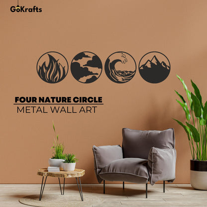 Four Elements Metal Wall Art Hanging