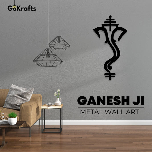 Ganesh Face Metal Wall Art Home Decor